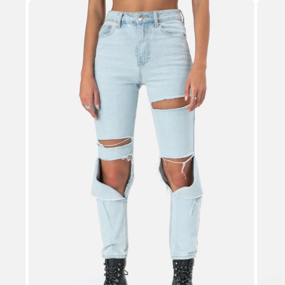 adika light wash jeans